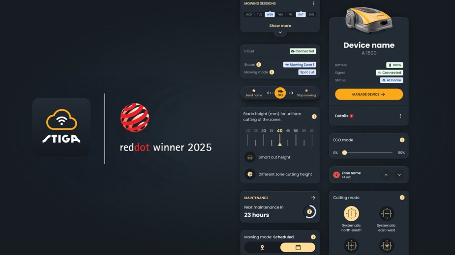 STIGA z prestiżową nagrodą RED DOT 2025 dla aplikacji STIGA.GO