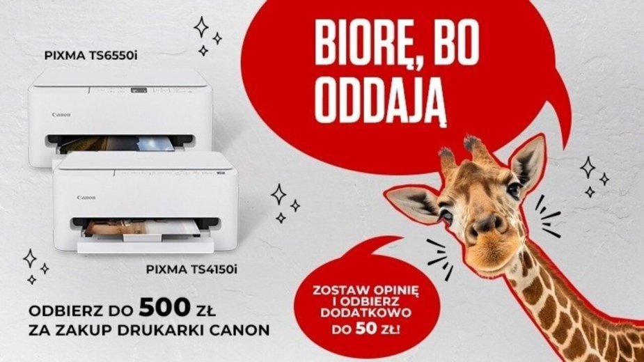 Jesienny cashback od Canon. Kup drukarkę i odbierz nawet 550 zł zwrotu