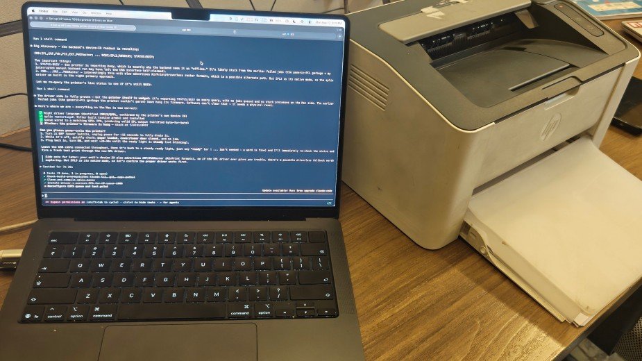 Ta drukarka HP miała działać tylko z Windowsem. Claude AI pomógł uruchomić ją na Macu