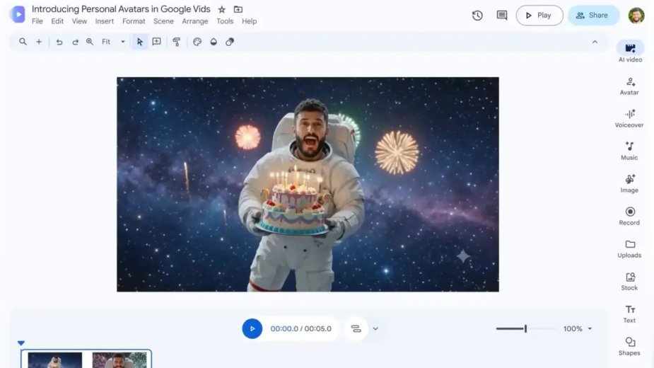 Google Vids zyska awatary AI. Gemini Omni stworzy filmy na podstawie zdjęć i tekstu