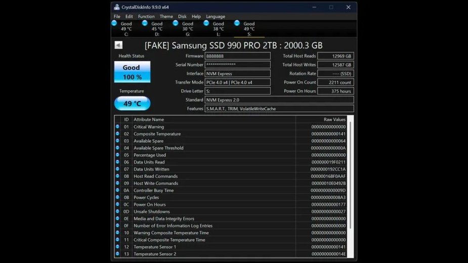 Kupiłeś SSD? Lepiej to sprawdź. CrystalDiskInfo pokaże czy masz podróbkę