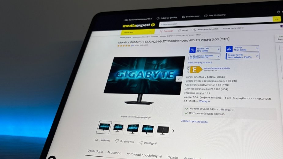 Monitor WOLED znów w świetnej promocji. W takiej cenie szybko zniknie