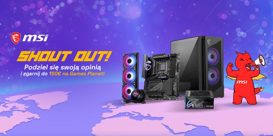 MSI nagradza swoich użytkowników. Podziel się opinią i zgarnij nawet 150 euro na gry