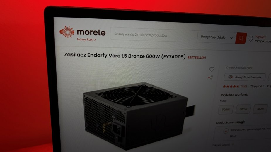 W Morele odmrozili promocje. Markowy zasilacz za grosze