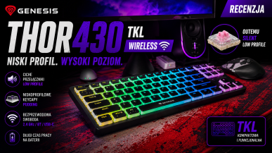 Cicha rewolucja w niskim profilu. Test i recenzja klawiatury Genesis Thor 430 TKL Wireless