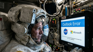 „Mam dwa Outlooki i żaden nie działa”. Microsoft dopadł astronautów na orbicie