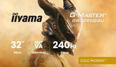 iiyama przedstawia G-Master GB3295QSU-B1 Gold Phoenix - 32 calowy monitor QHD 240 Hz i 0,4 ms
