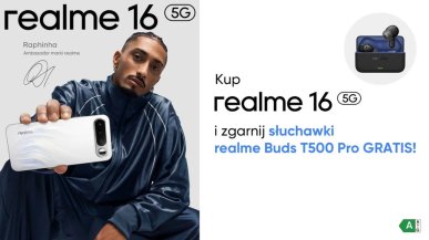 Kup realme 16 5G z potężną baterią i odbierz słuchawki realme Buds T500 Pro