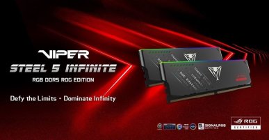 Patriot i ROG łączą siły. Viper Steel 5 Infinite RGB DDR5 ROG Edition z taktowaniem do 8600 MT/s