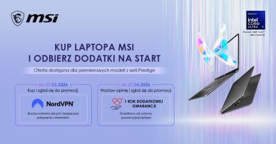 Premiera nowej serii Prestige AI+ MSI - lekkie laptopy z wytrzymałymi bateriami