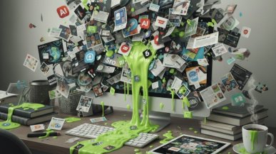„Slop” słowem roku. Sztuczna inteligencja zalewa internet śmieciami
