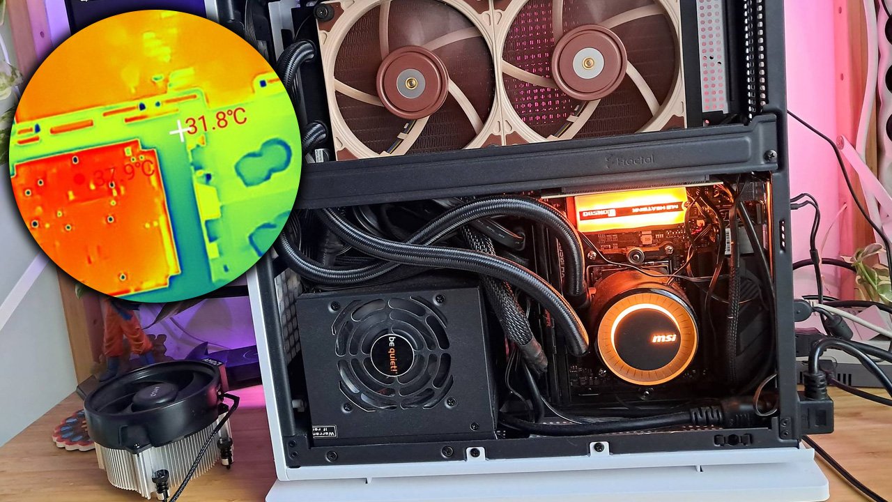 Ile daje nawiew na sekcję zasilania płyty głównej? Sprawdziłem to dzięki kamery termowizyjnej