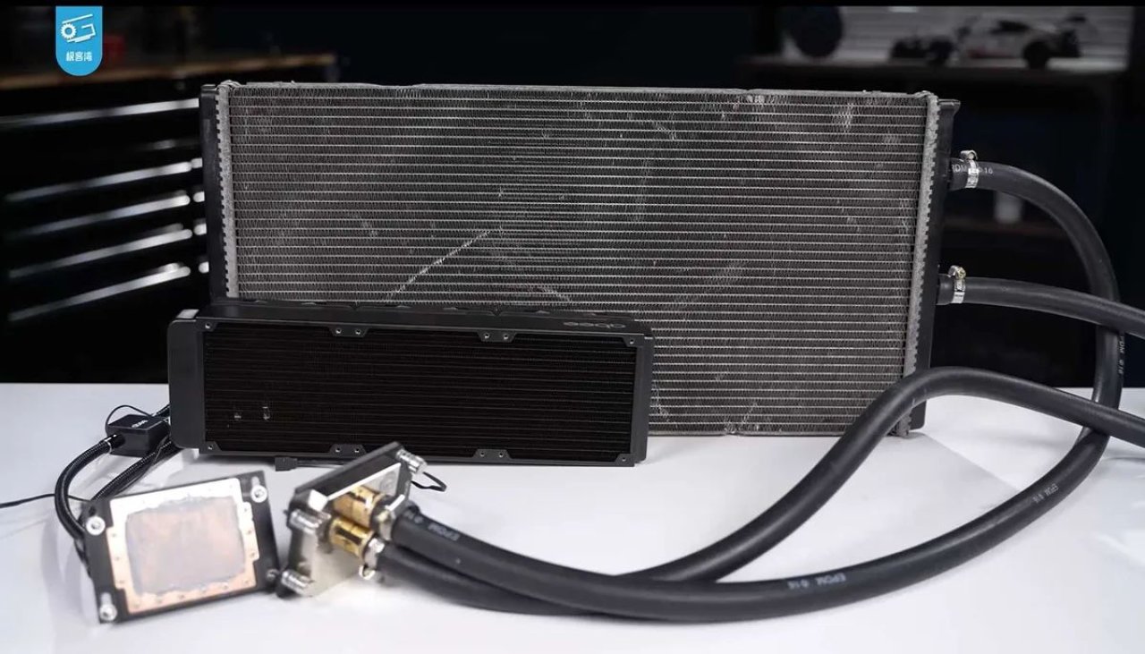 Tego jeszcze nie grali. Threadripper PRO 9995WX z chłodnicą z BMW M4 i wentylatorami z Toyoty