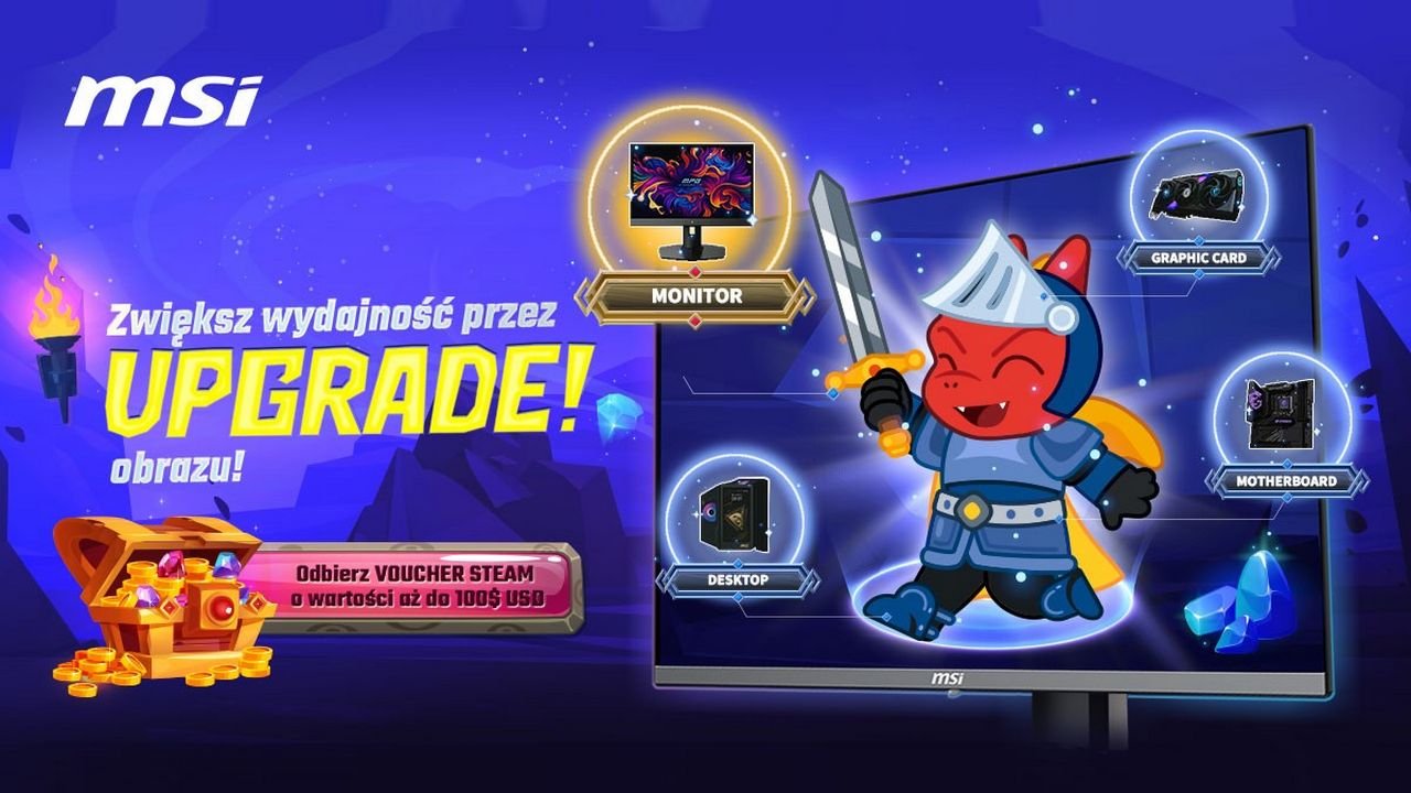 Zwiększ wydajność z MSI! Zgarnij doładowanie Steam w nowej promocji