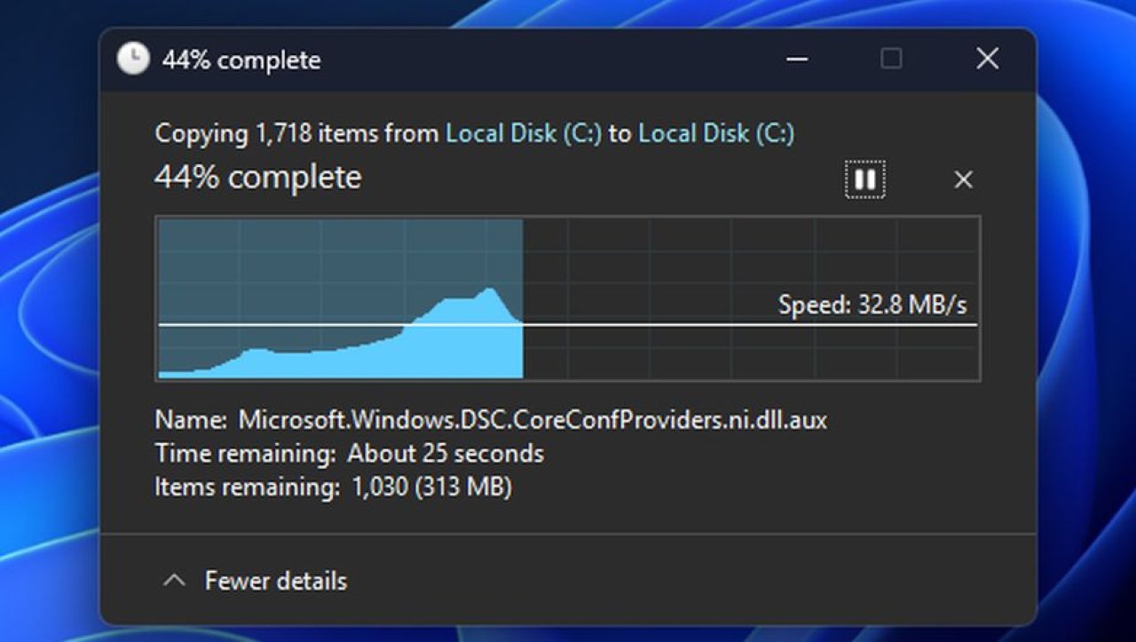Windows 11 pozbywa się wstydliwego elementu. Kopiowanie wreszcie nowoczesne