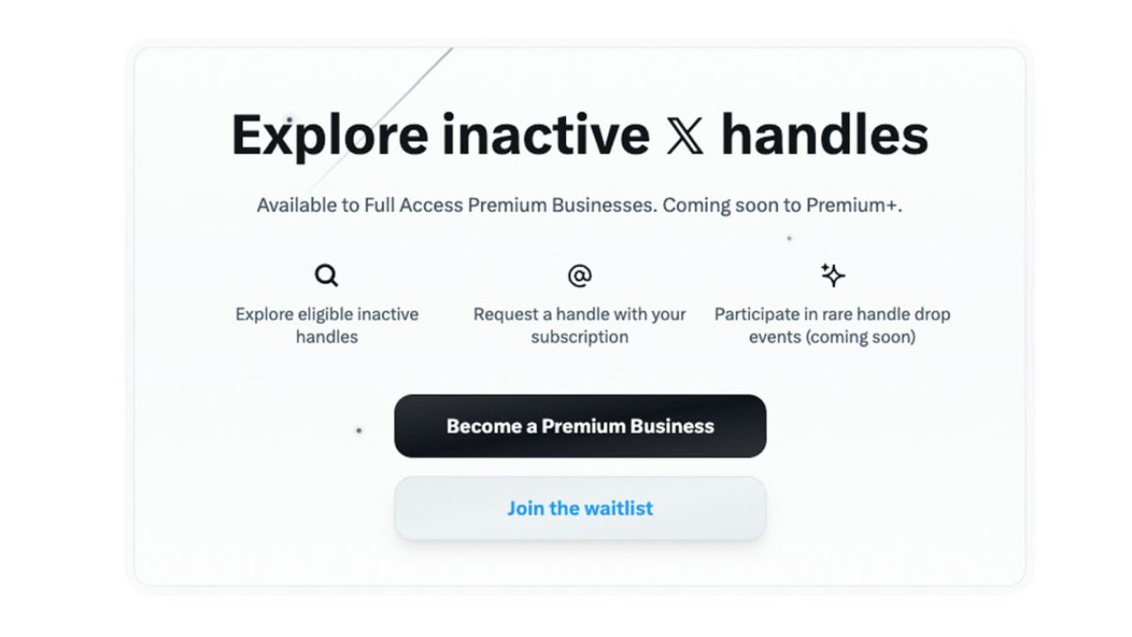 X sprzedaje nazwy użytkowników za miliony dolarów. Nieaktywne konto może być warte fortunę