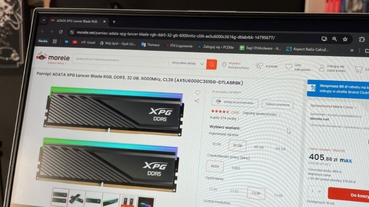Morele tnie ceny na potęgę. W ofercie turbo tanie DDR5