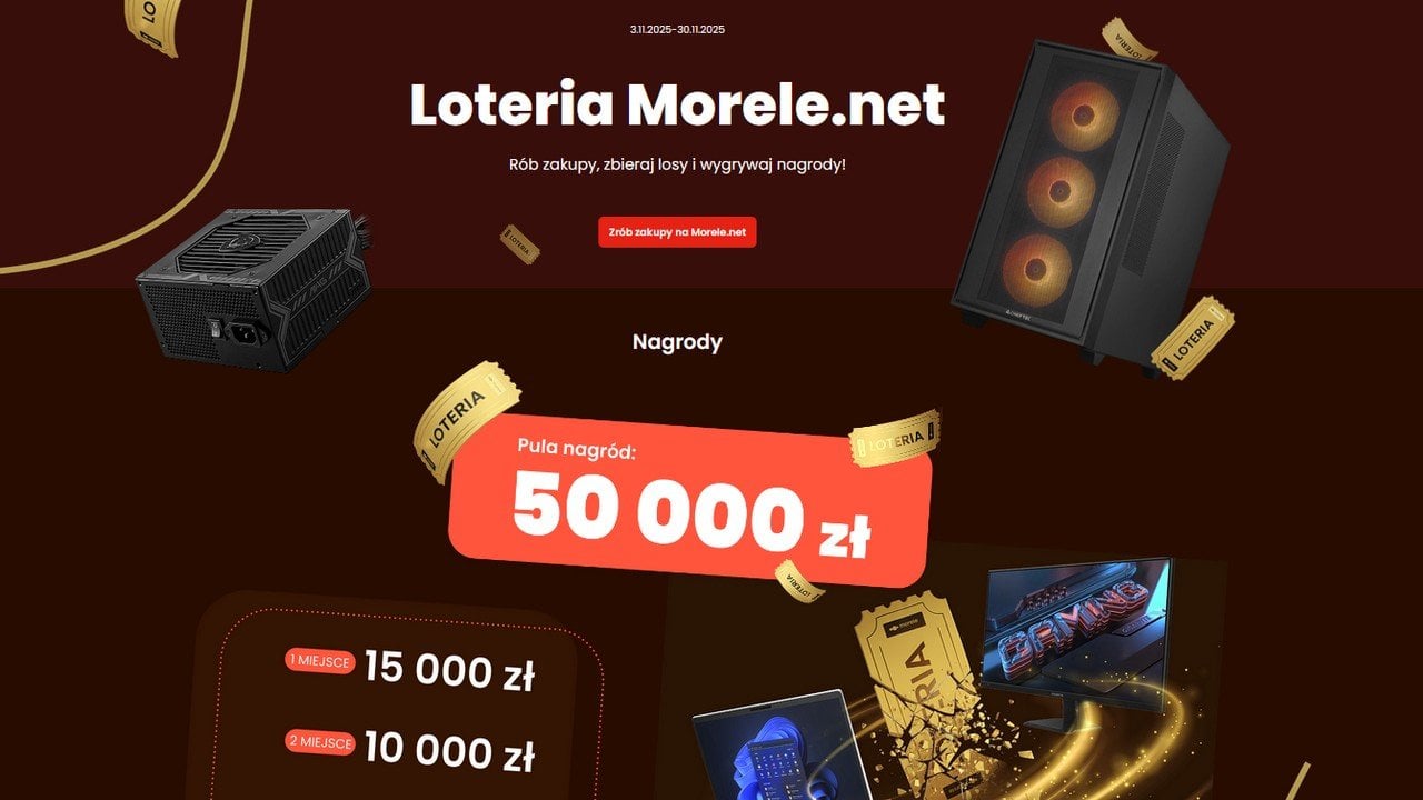 Morele rozdaje choćby 15 tysięcy złotych. Zrób zakupy i wygrywaj