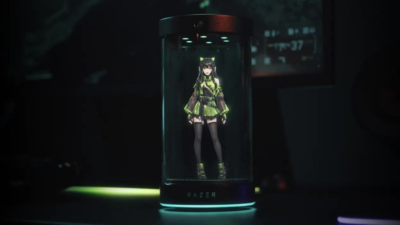 Razer pokazał hologram waifu z AI. Będzie trenerem gier i... towarzyszką