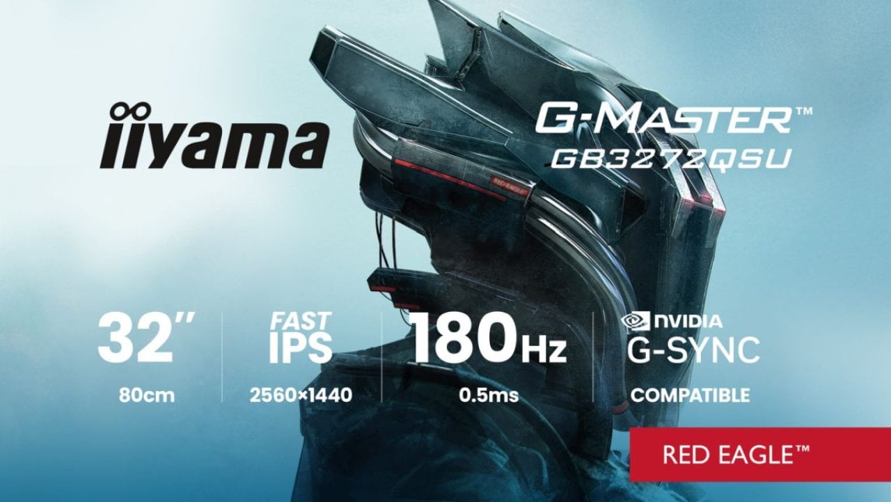 32 cale, 180 Hz i 0,5 ms. Nowy wymiar gamingu z iiyama G-Master GB3272QSU-B1 Red Eagle