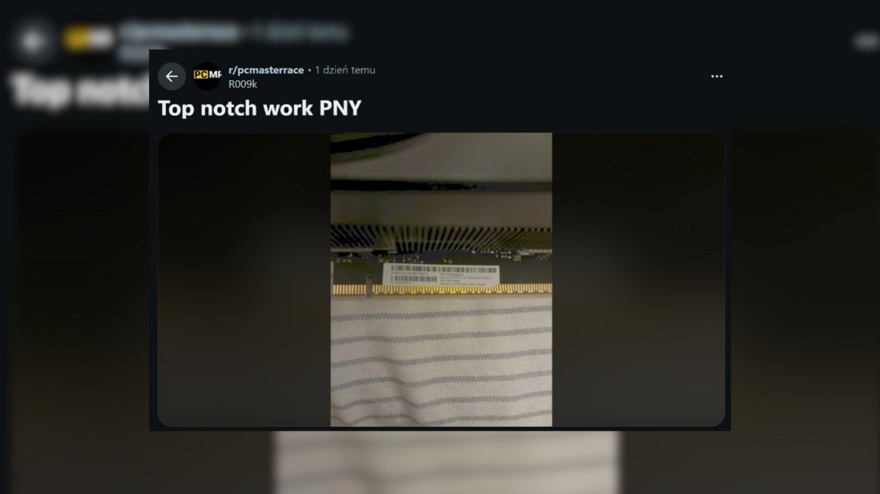 Karta graficzna nie działa. "A odkleił pan naklejkę ze złącza?"