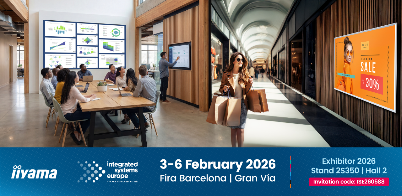 Iiyama na targach ISE 2026: wyświetlacze i rozwiązania dla firm, sklepów i instytucji