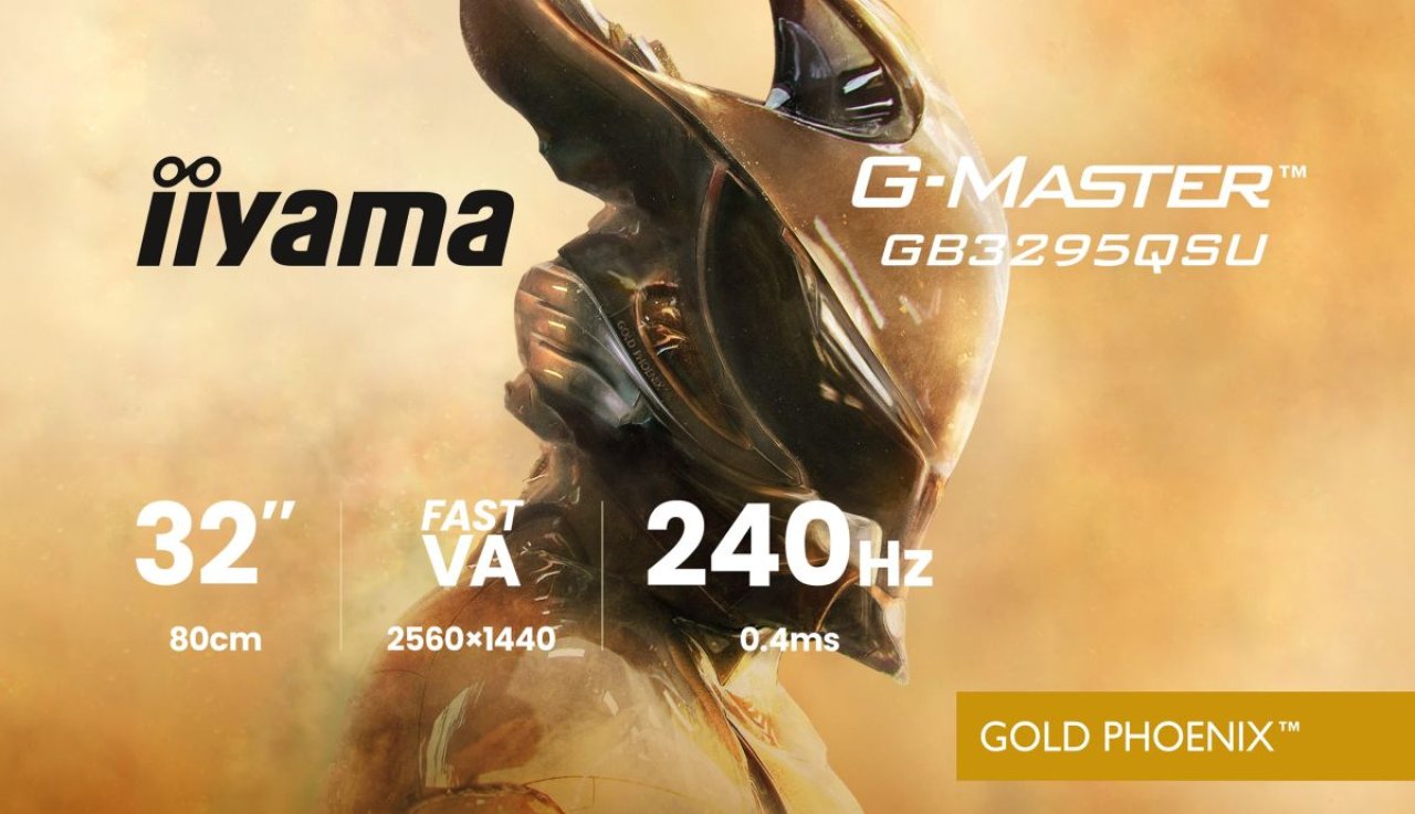 Iiyama przedstawia G-Master GB3295QSU-B1 Gold Phoenix - 32 calowy monitor QHD 240 Hz i 0,4 ms