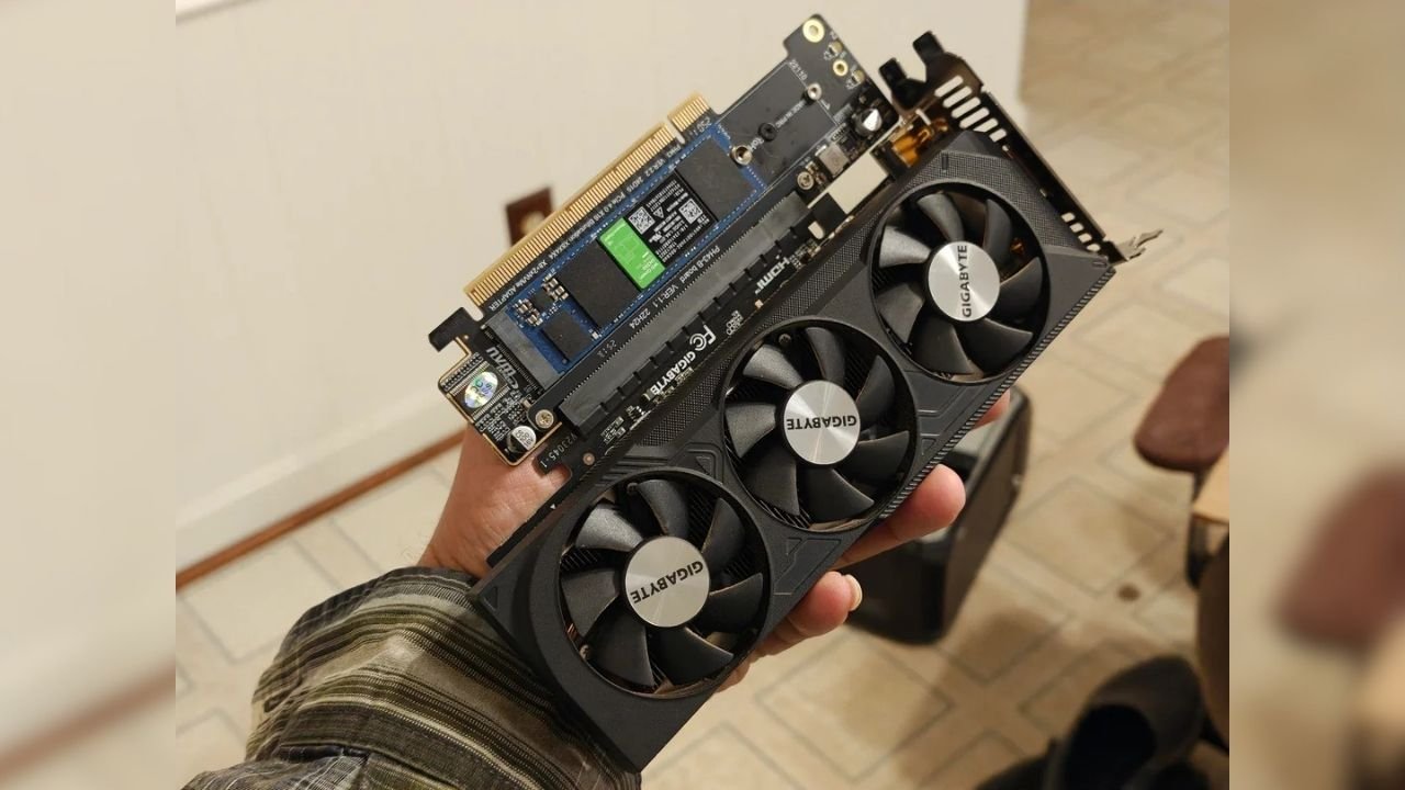 PCIe na sterydach. Adapter łączy GPU z dwoma SSD