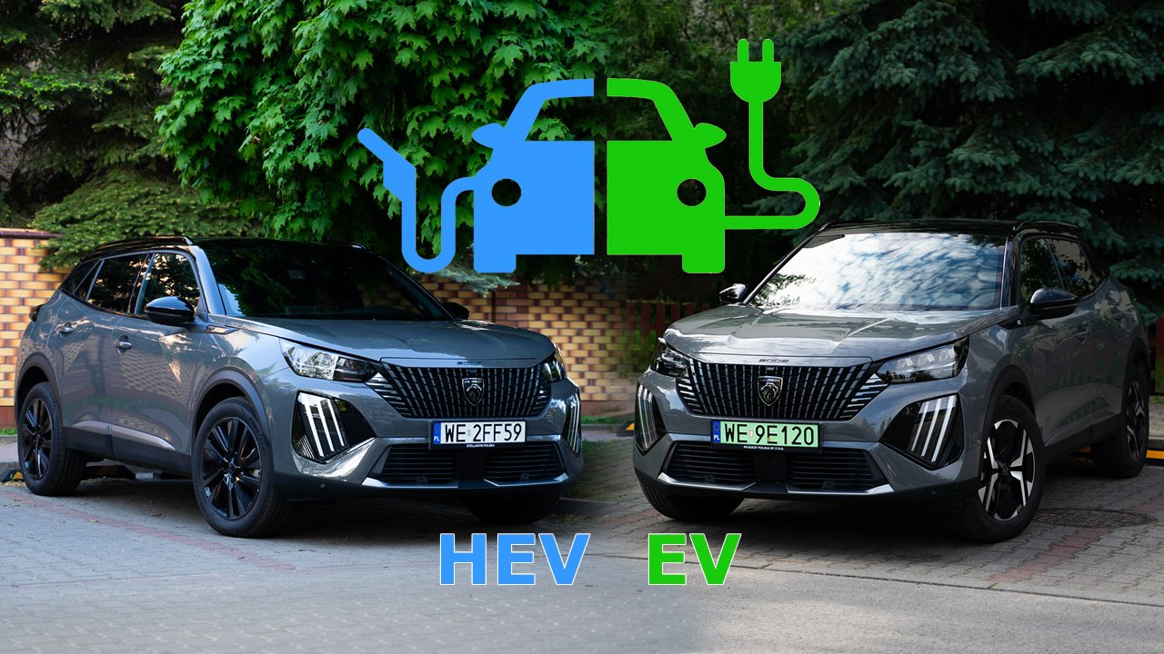 Samochód elektryczny czy hybrydowy? Peugeot 2008 Hybrid kontra e-2008 elektryk