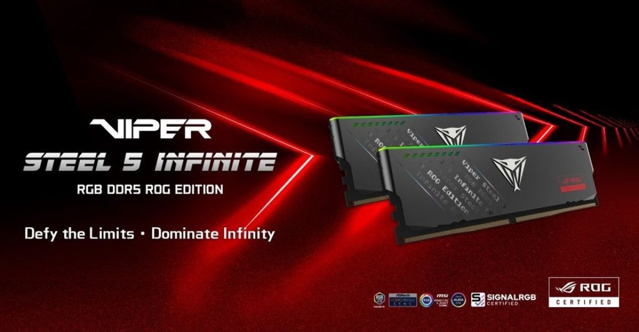Patriot i ROG łączą siły. Viper Steel 5 Infinite RGB DDR5 ROG Edition oferuje taktowanie do 8600 MT/