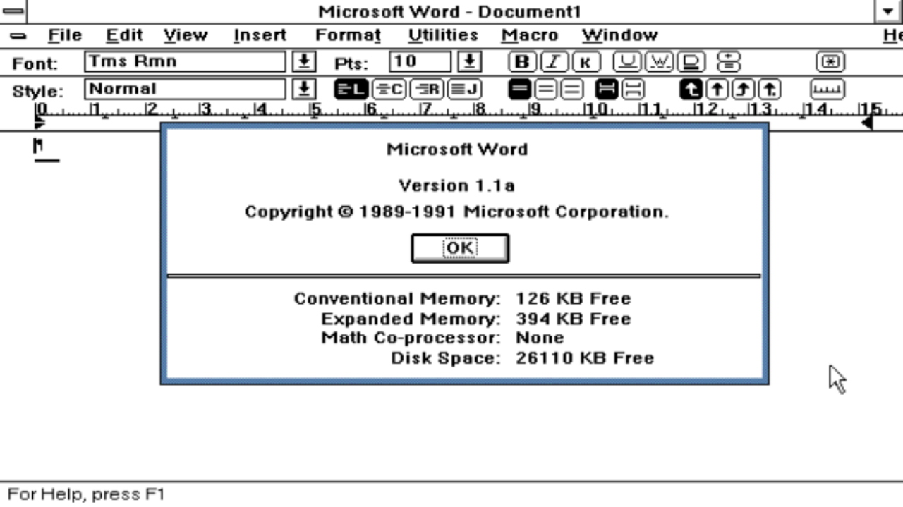 Microsoft Word z 1990 roku wrócił do życia. Teraz działa na Windows 11