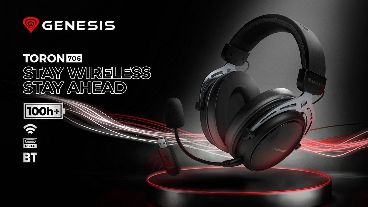 GENESIS Toron 706 - nowy bezprzewodowy headset z czasem pracy do 100 godzin