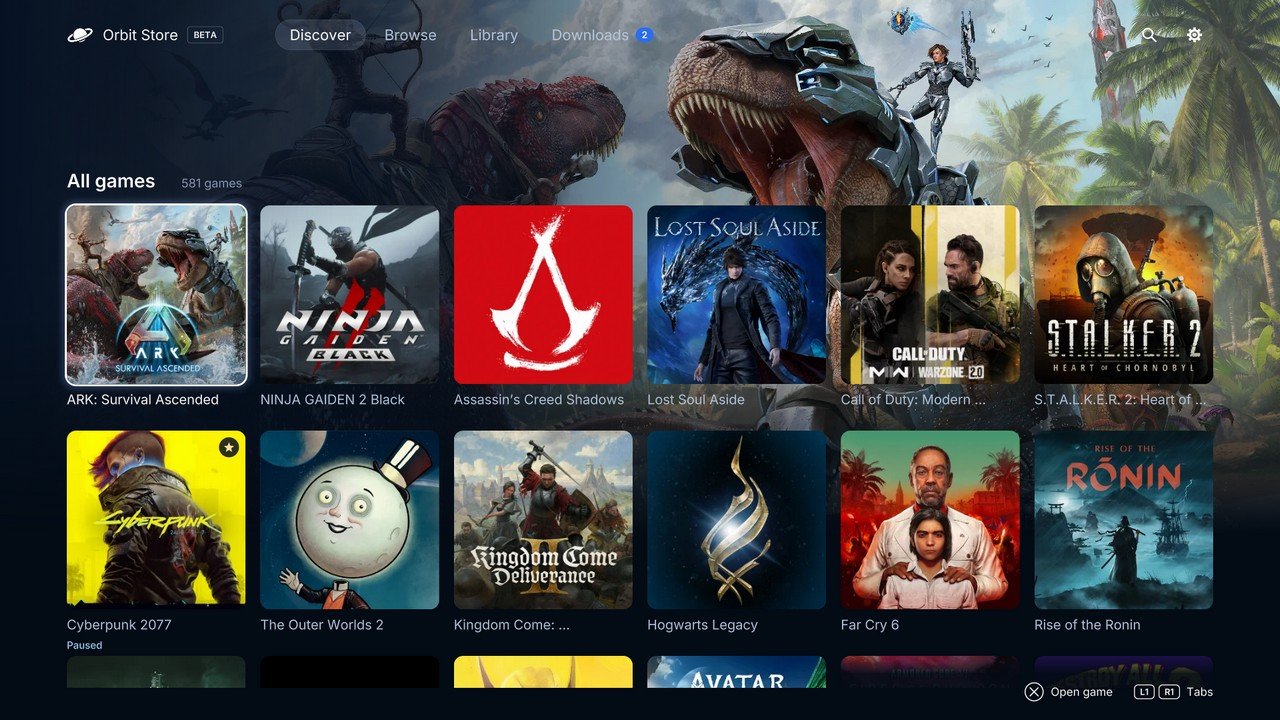 PlayStation 5 dostało alternatywny sklep z grami. Orbit do reklam raczej nie trafi