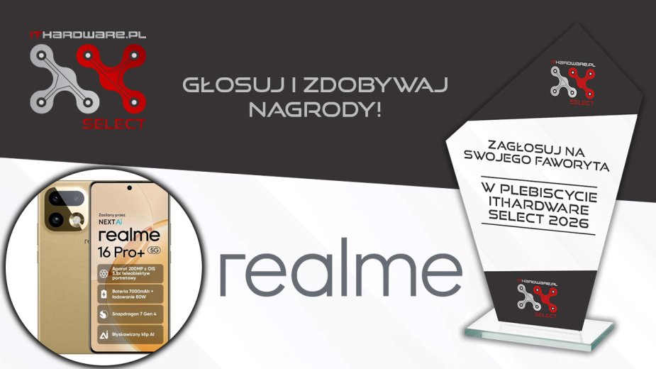 Oddaj głos w Plebiscycie ITHardware Select 2026 i zgarnij telefon realme 16 Pro 5G