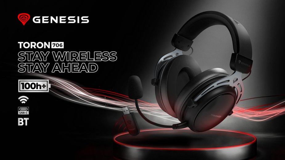 GENESIS Toron 706 - nowy bezprzewodowy headset z czasem pracy do 100 godzin