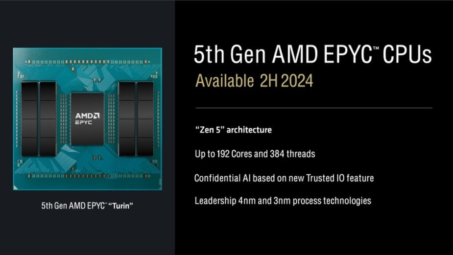 AMD Turin zaoferują aż 384 wątki i będą bardziej energooszczędne niż kiedykolwiek