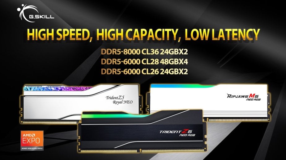 G.SKILL wprowadza nowe pamięci DDR5 dla platform AMD