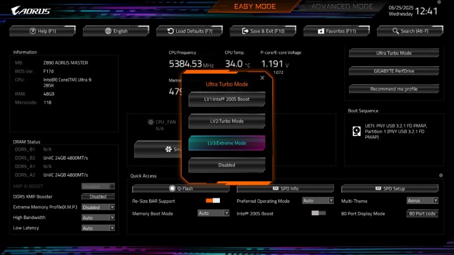 Nawet o 35% lepsza wydajność na Intelu. Gigabyte dodaje Ultra Turbo Mode