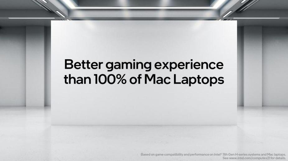 Intel: laptopy z naszymi procesorami zapewniają lepsze wrażenia w grach niż 100% laptopów Apple Mac