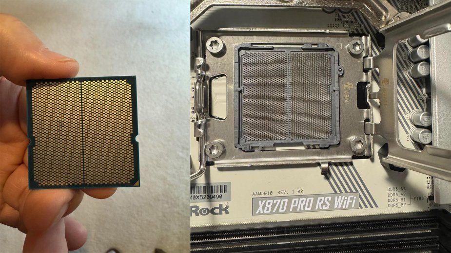 Kolejny przypadek awarii Ryzena 9 9950X3D na płycie ASRock. CPU padło podczas grania