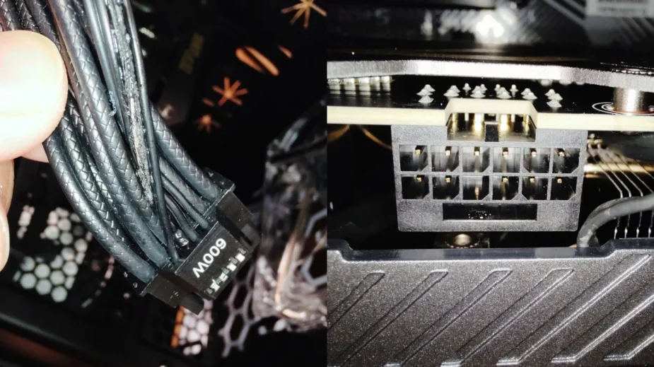 Pierwszy przypadek stopionego kabla zasilającego w karcie GeForce RTX 5070