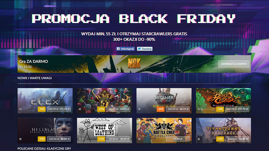 Setki promocji oraz darmowa gra – przegląd wyprzedaży Black Friday na GOG-u