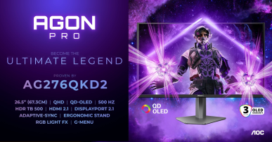 AGON PRO prezentuje monitor który osiąga 1000 nitów jasności i ma prawdziwą czerń OLED