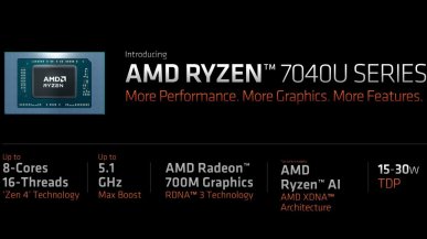 AMD oficjalnie prezentuje procesory Ryzen 7040U dla ultramobilnych platform