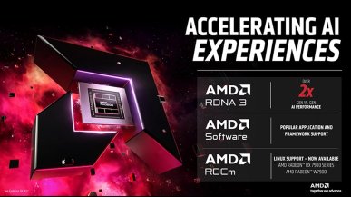 AMD twierdzi, że układy graficzne są znacznie lepsze dla AI niż NPU. RX 7900 XT nawet 8x szybszy