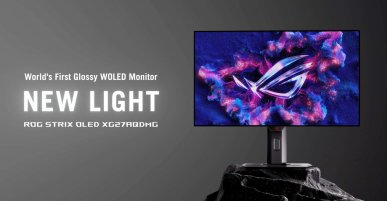 ASUS chwali się pierwszym gamingowym monitorem z błyszczącą matrycą WOLED 