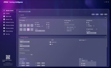 MSI wprowadza inteligentne zarządzanie monitorem. Oto Gaming Intelligence