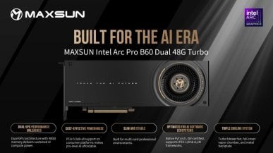 Dual-GPU wraca na rynek. Maxsun Intel Arc Pro B60 Dual Turbo to potwór z 48GB Vram