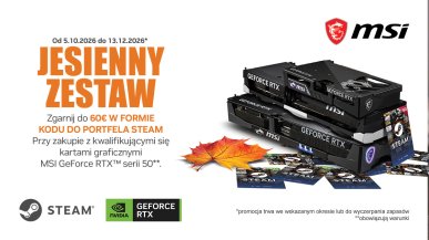 60 euro na Steam do wzięcia z kartą GeForce RTX 50. Zbuduj zestaw z MSI