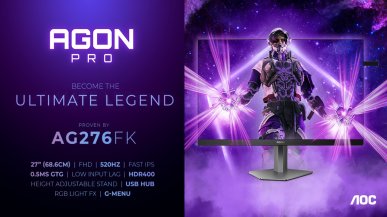 Monitor gotowy na turnieje – AOC AGON PRO z 520 Hz panelem Fast IPS